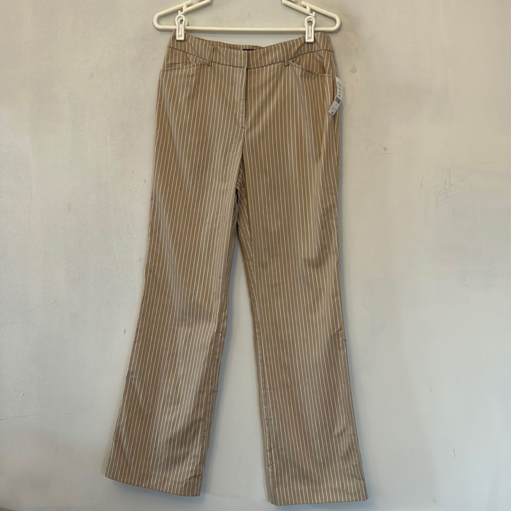New York & Company Tan Striped Pants
